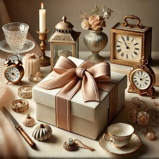 Esposizione di articoli regalo, biglietti augurali e accessori
